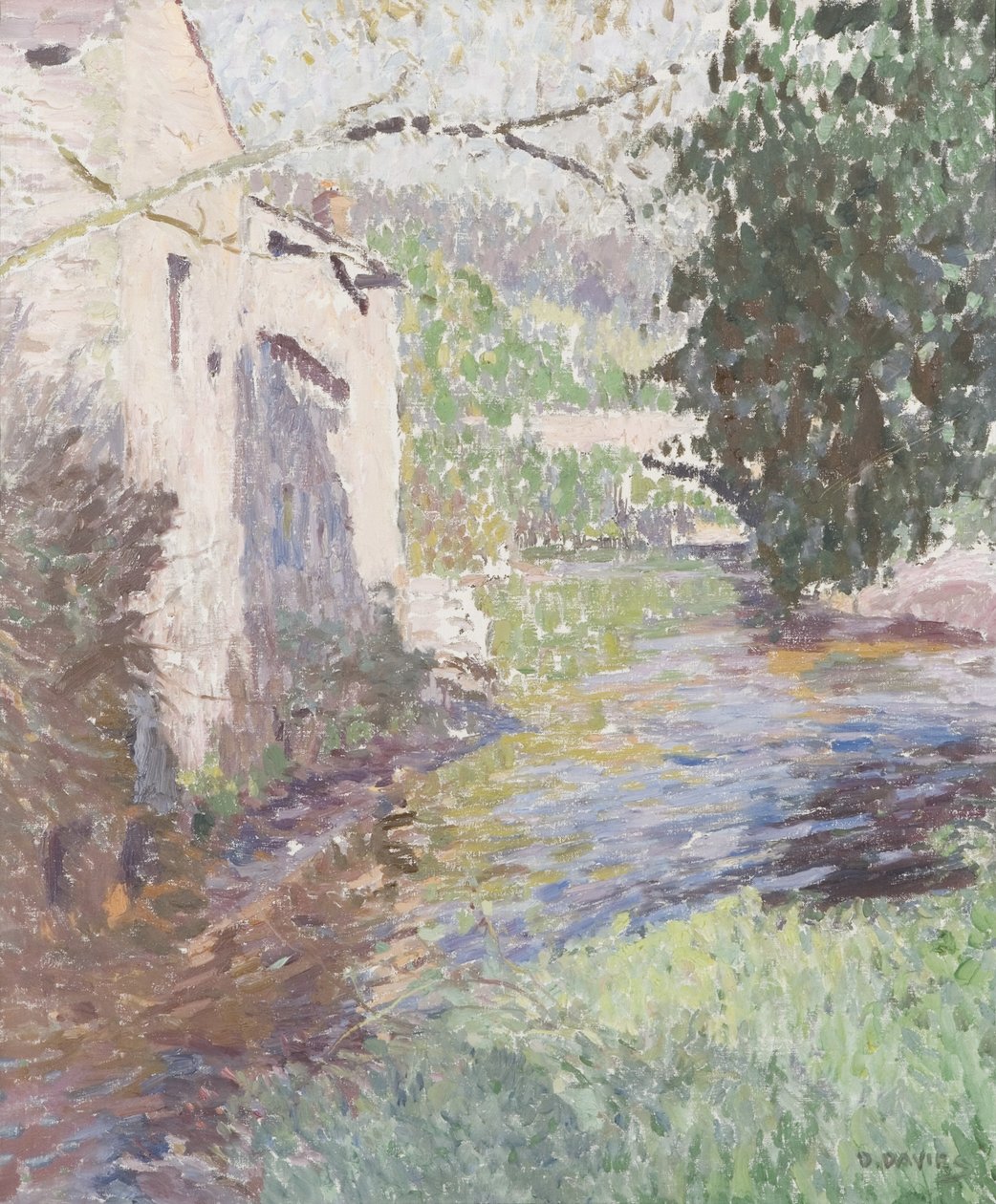 老啤酒厂，森尼布里奇（布面油画） 作者 戴维·戴维斯（David Davies）