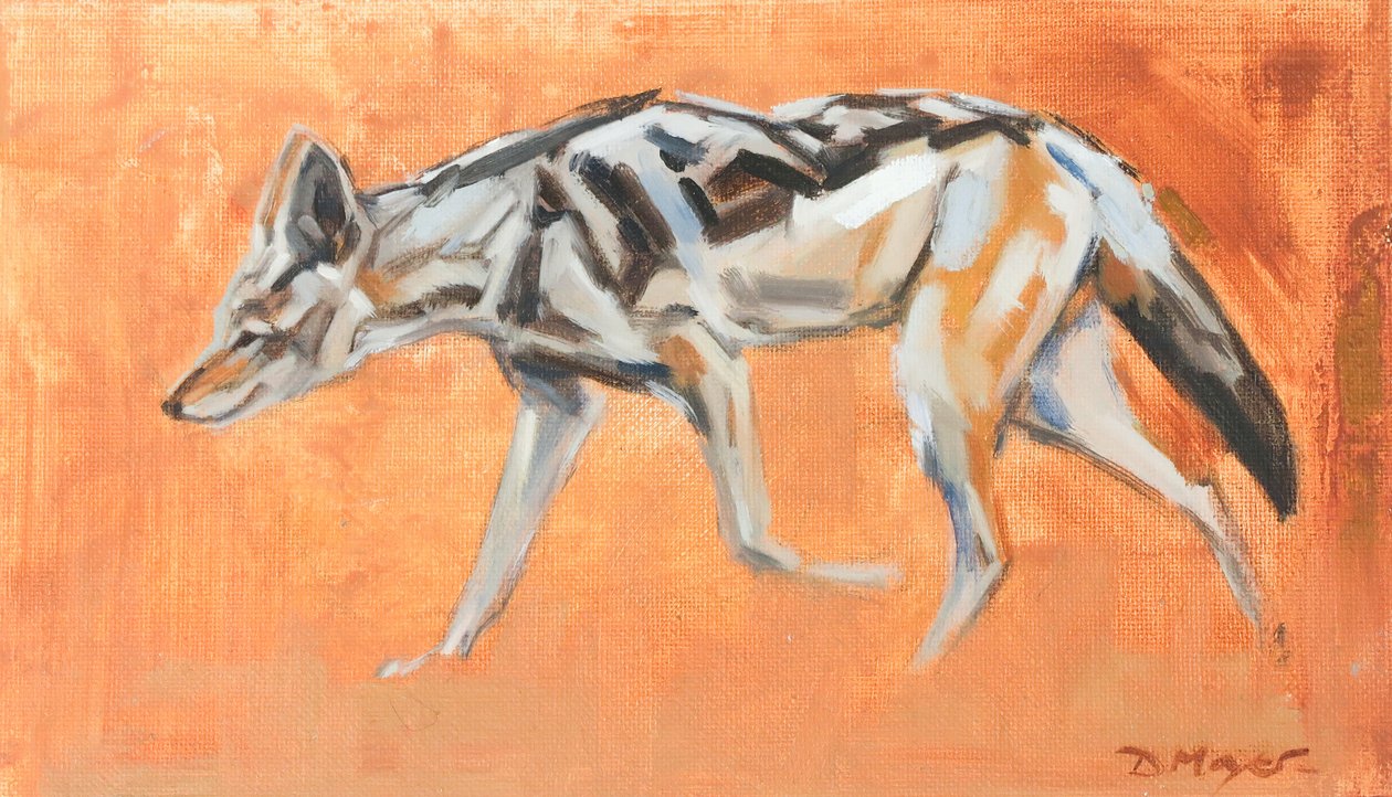 黑背豺，2021 年（布面油画） 作者 大卫·迈耶
