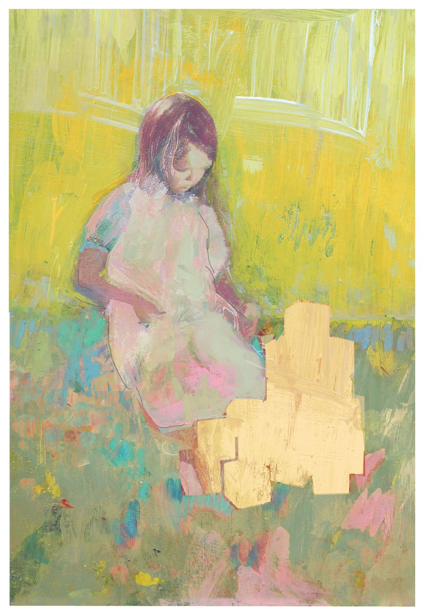 女孩和积木, 2016 作者 大卫·麦康诺奇