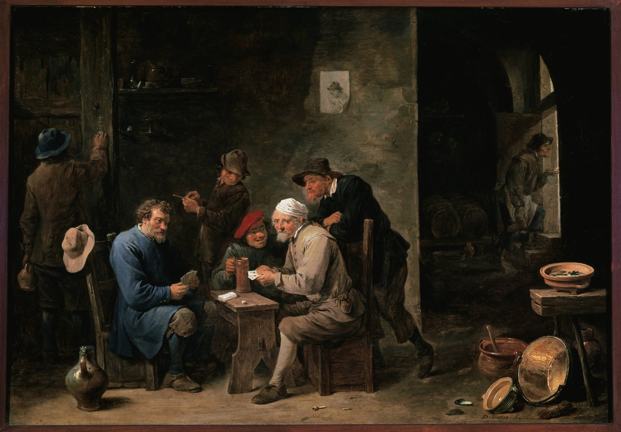 纸牌玩家 作者 大卫·特尼尔斯（David Teniers）