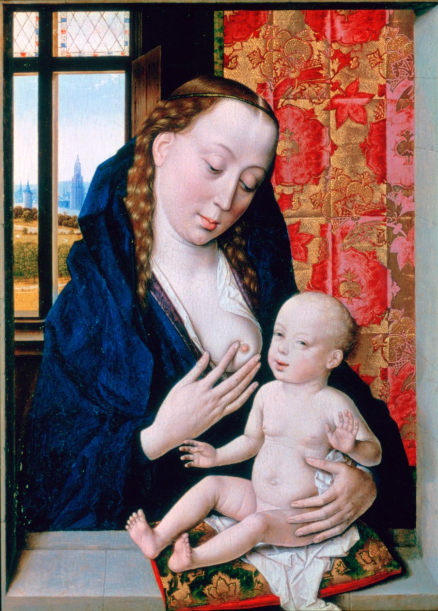 玛丽和孩子，c1465 作者 Dieric Bouts