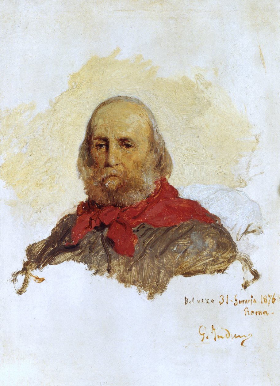 加里波第的肖像，1876年 作者 多梅尼科·印度诺（Domenico Induno）