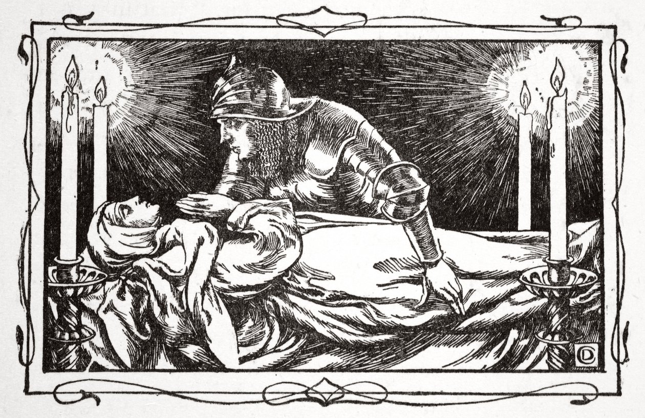 发现女王死亡》，1905年。   作者 多拉·柯蒂斯（Dora Curtis）