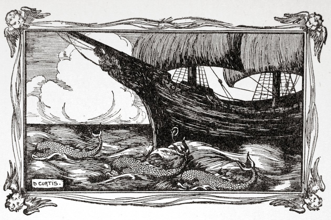 魔法药水》，1905年。   作者 多拉·柯蒂斯（Dora Curtis）