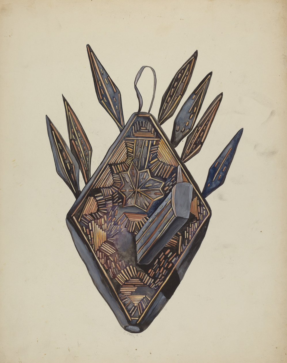 烛台，约1936年。 作者 E. 博伊德