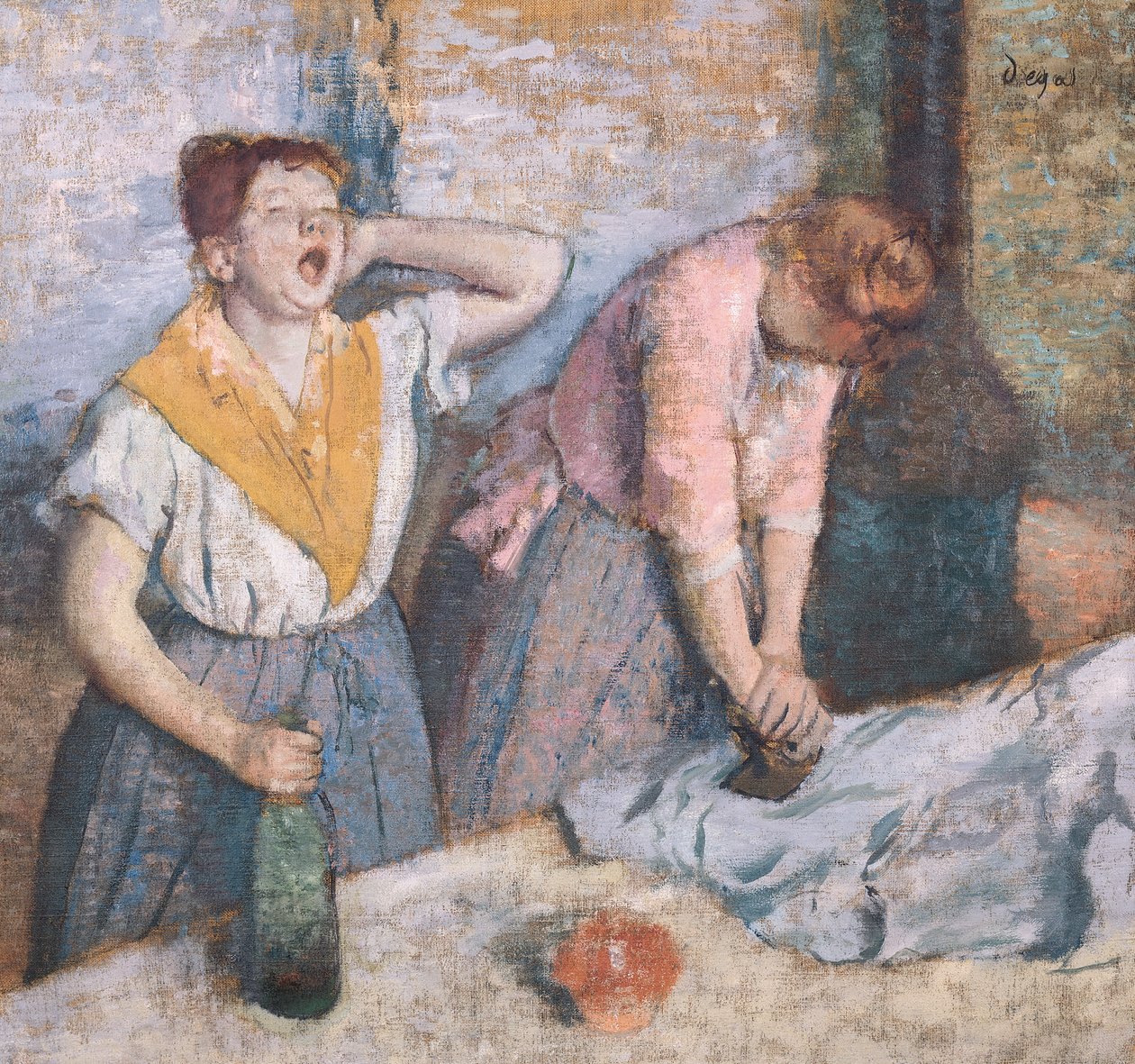 洗衣店，c.1884 作者 埃德加·德加
