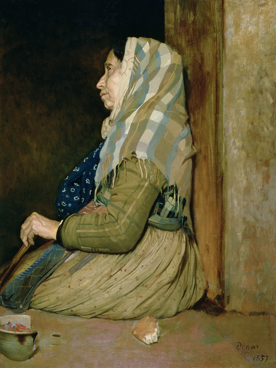 罗马乞eg女子，1857年 作者 埃德加·德加