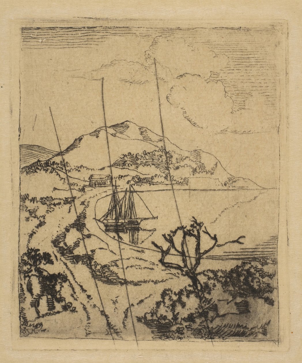 希腊风景，1856年。 作者 埃德加·德加