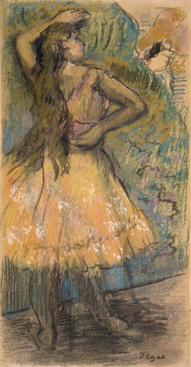 舞者，c.1888（纸上粉彩） 作者 埃德加·德加