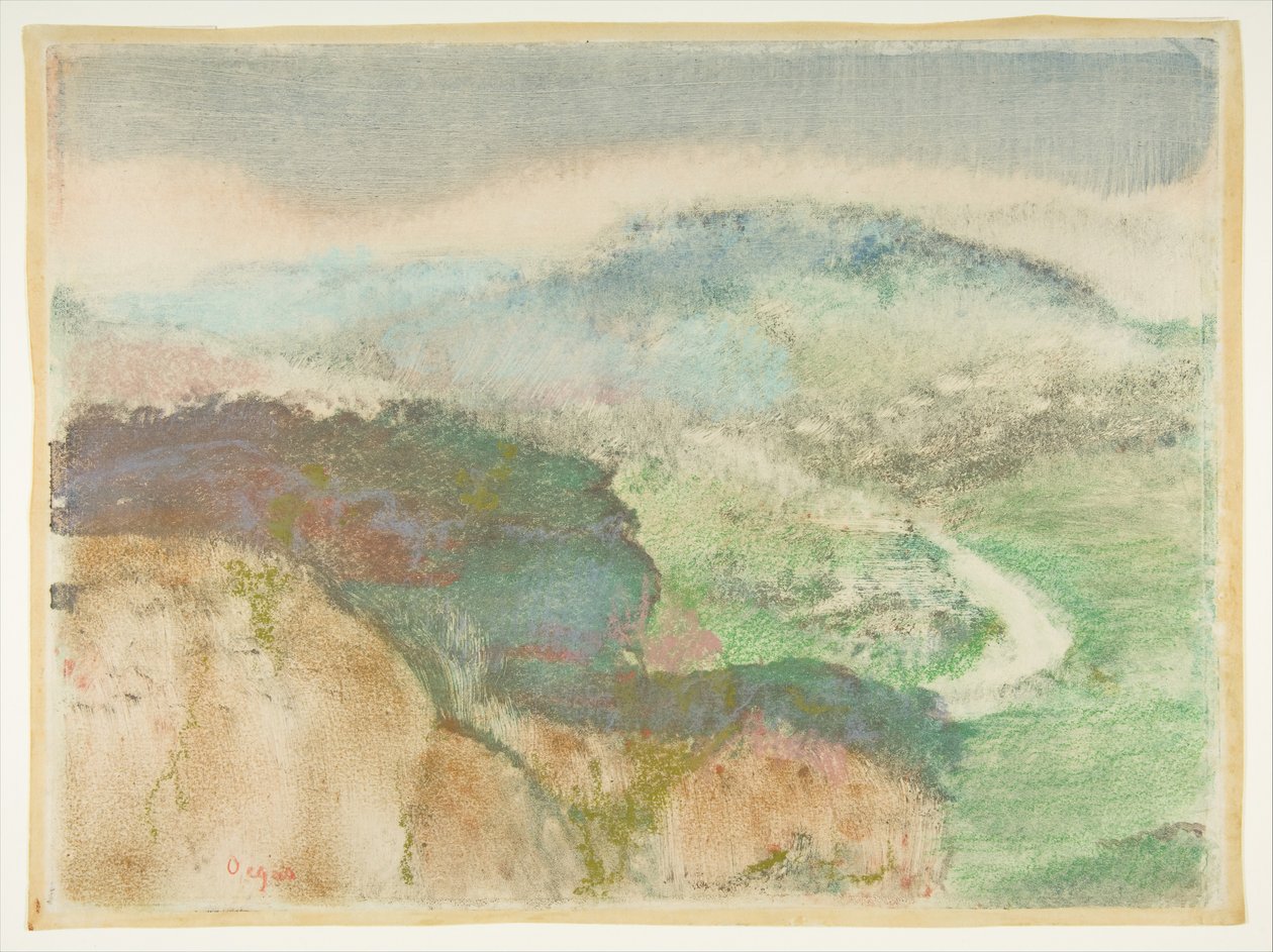 景观，1892年。 作者 埃德加·德加