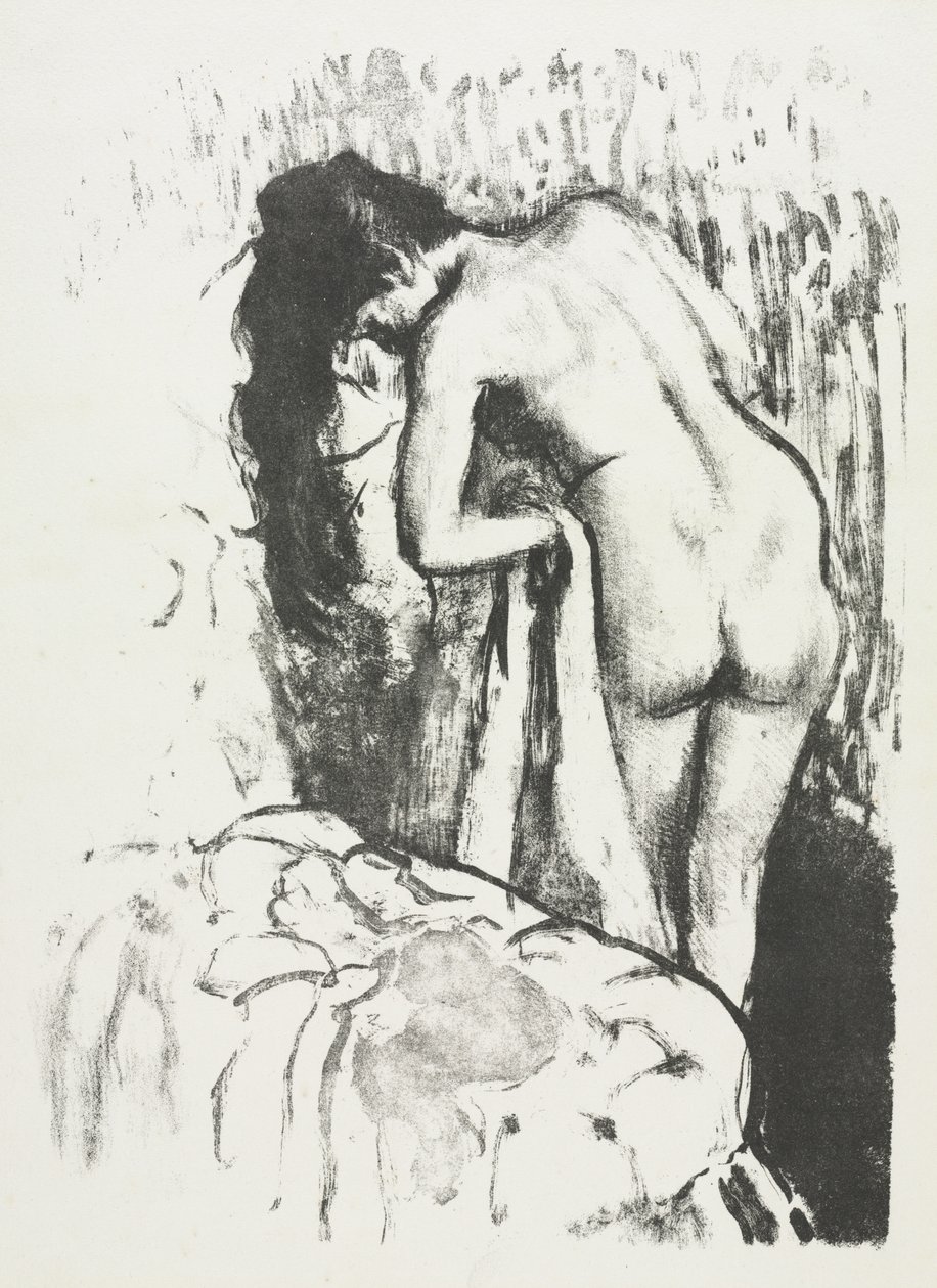 站着擦干身体的裸女 作者 埃德加·德加