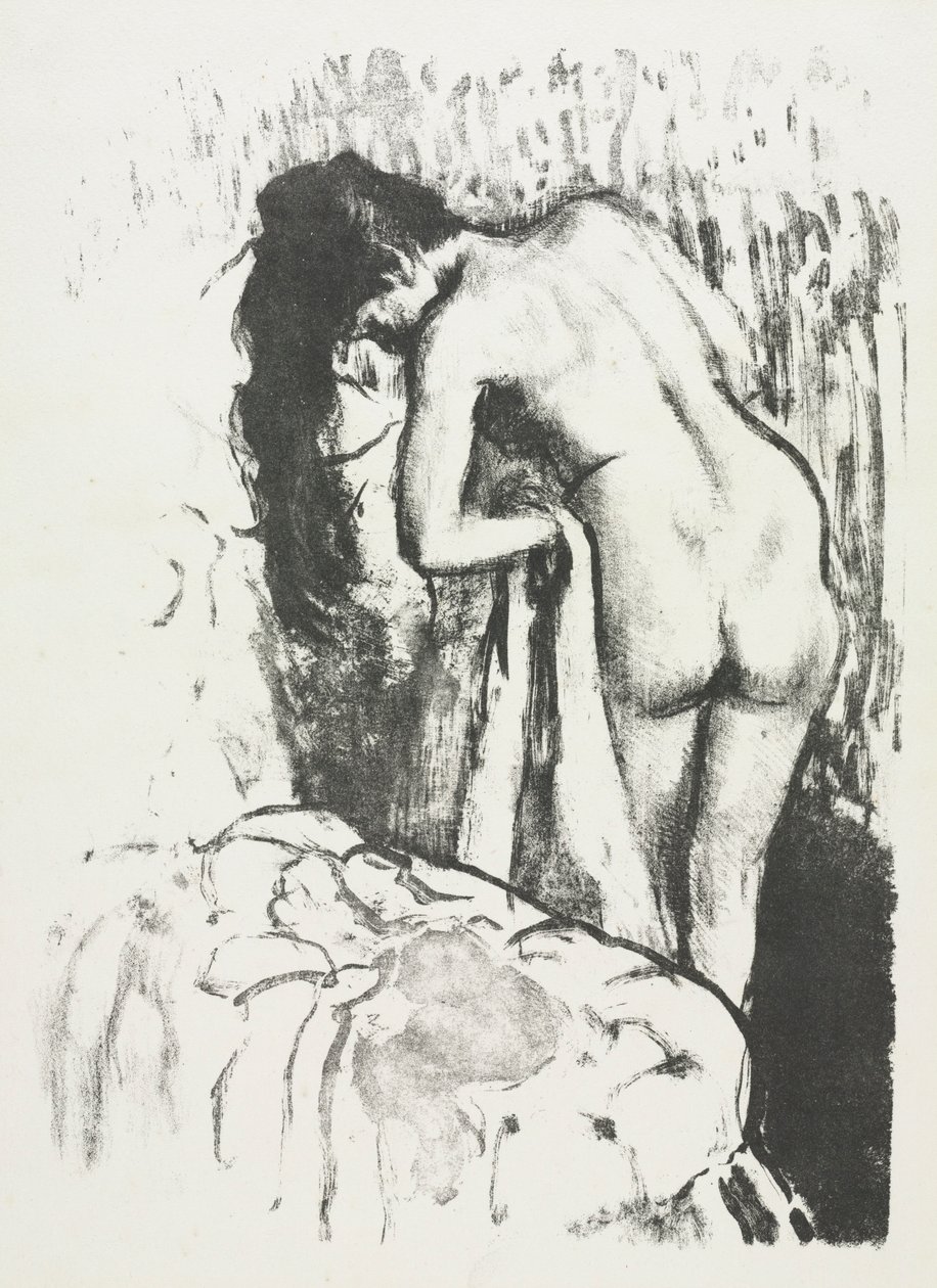 1891-1892年，裸体女人站着，晒干自己。 作者 埃德加·德加