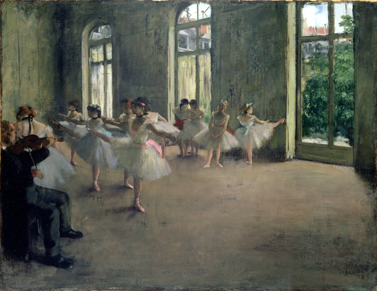 The Rehearsal，c.1873-78 作者 埃德加·德加
