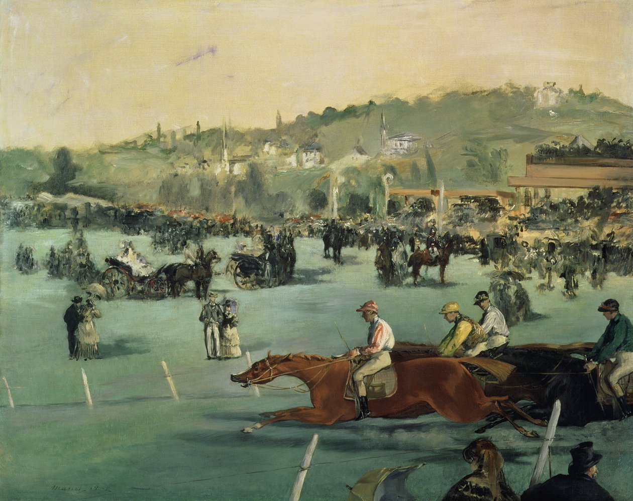 赛马，1872年 作者 爱德华·马奈