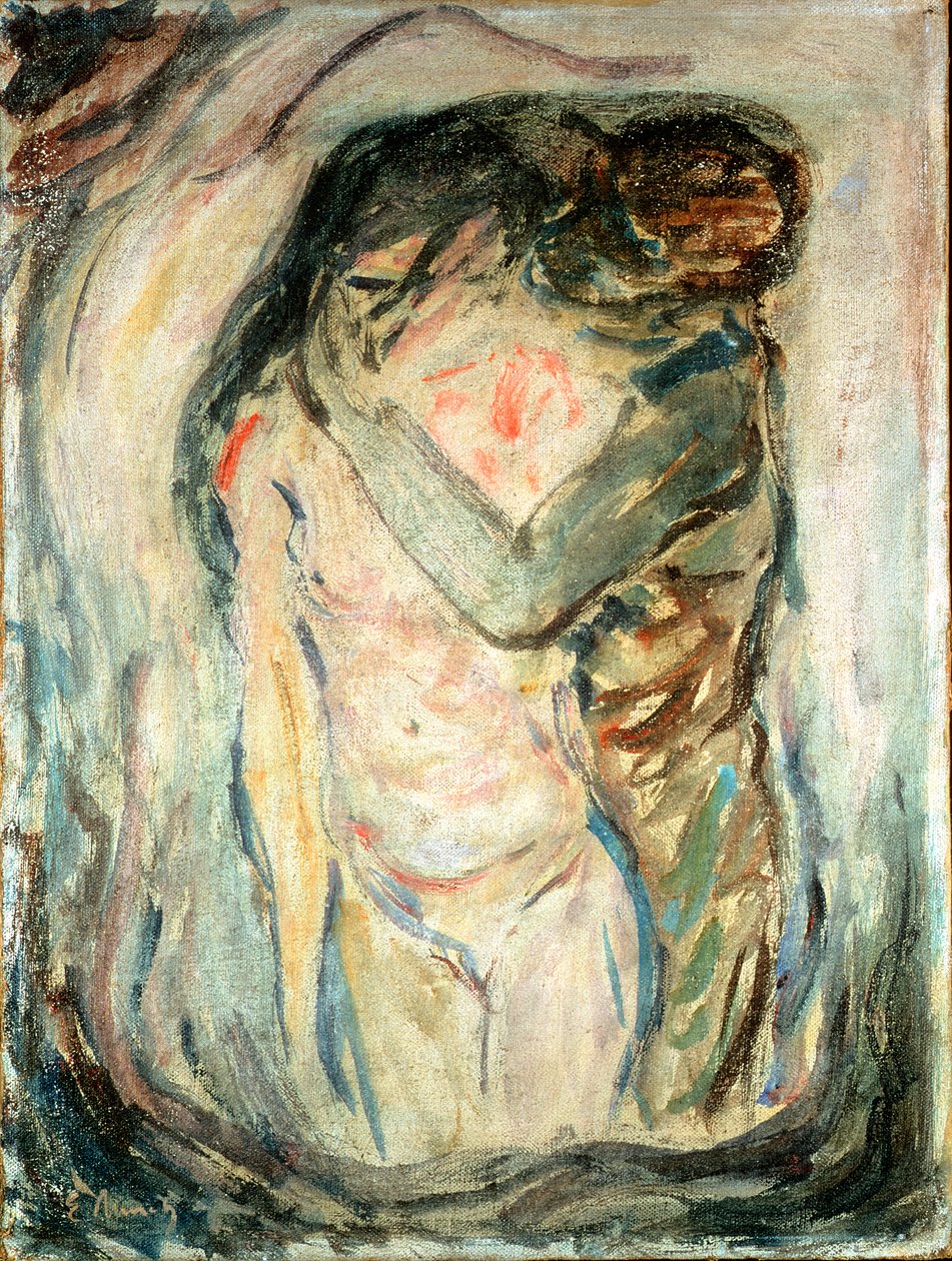 亲吻，c.1910 作者 爱德华·蒙克