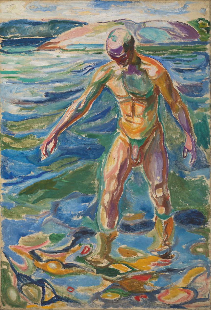 沐浴男 作者 爱德华·蒙克