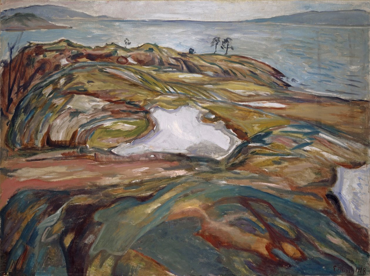 沿海景观，1918年。 作者 爱德华·蒙克