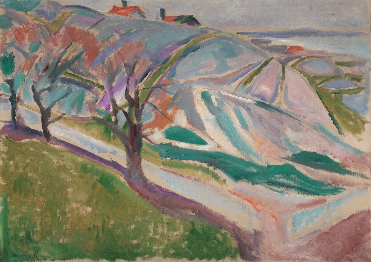 风景，Kragero，1912年 作者 爱德华·蒙克