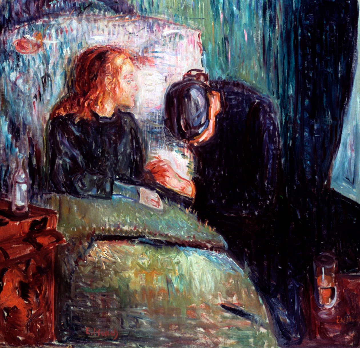 生病的孩子，1907年 作者 爱德华·蒙克