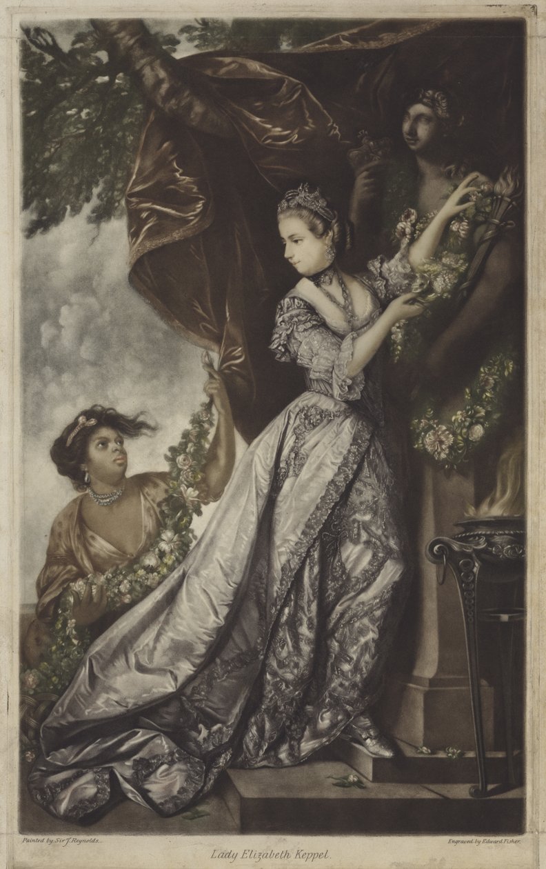 Lady Elizabeth Keppel (coloured engraving) 作者 爱德华·费舍尔