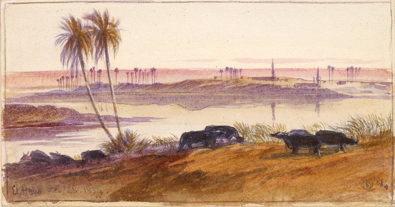 埃及El Hon, 1884年 作者 爱德华·李尔