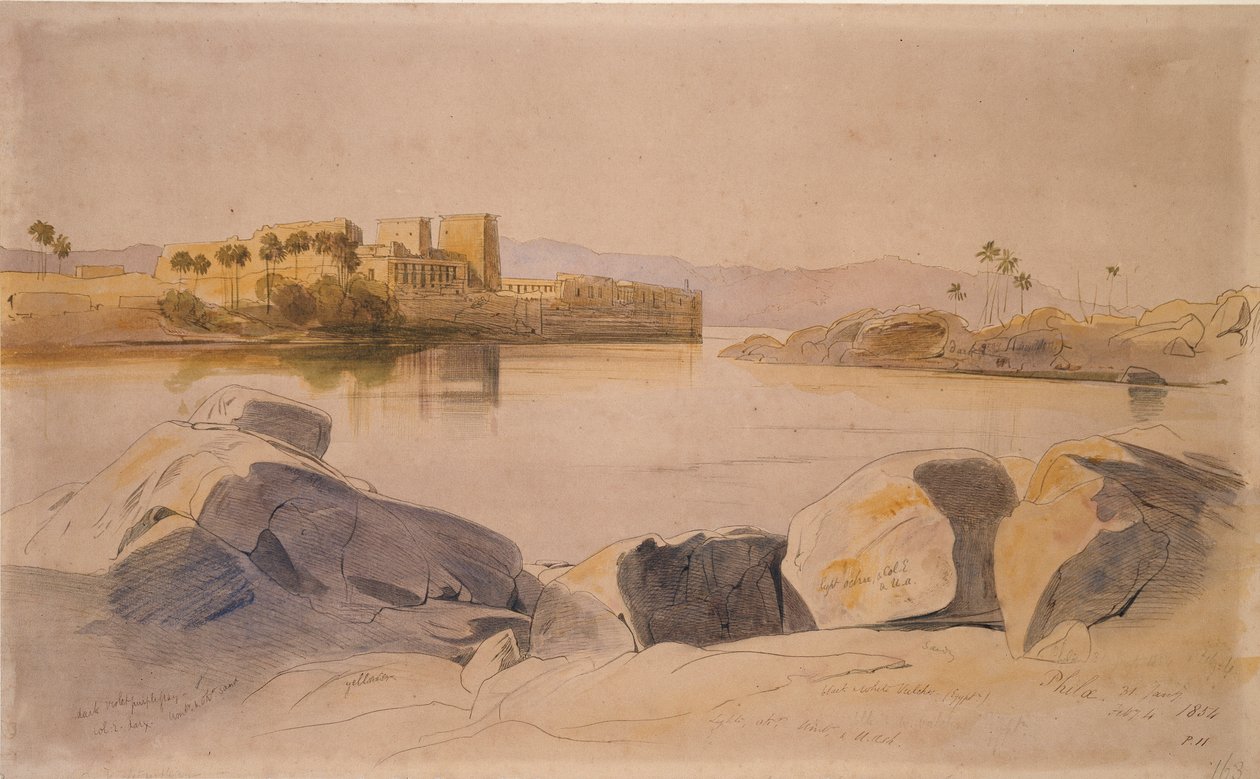 埃及菲莱，1854年 作者 爱德华·李尔
