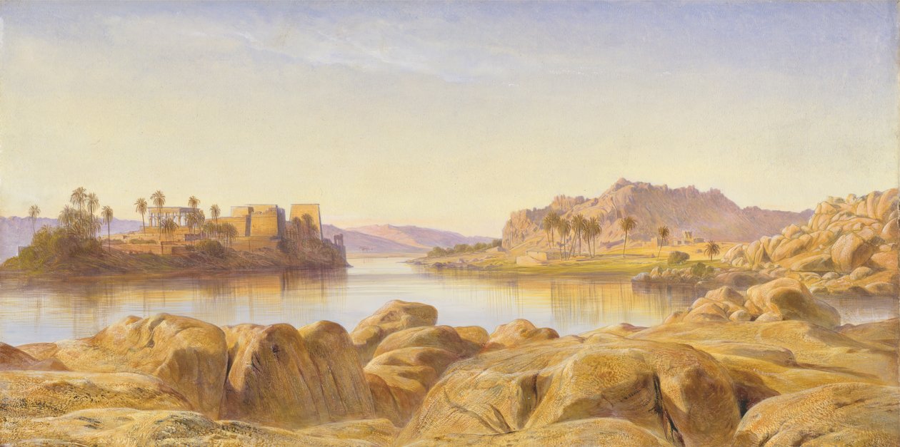 埃及菲莱，1863年。 作者 爱德华·李尔