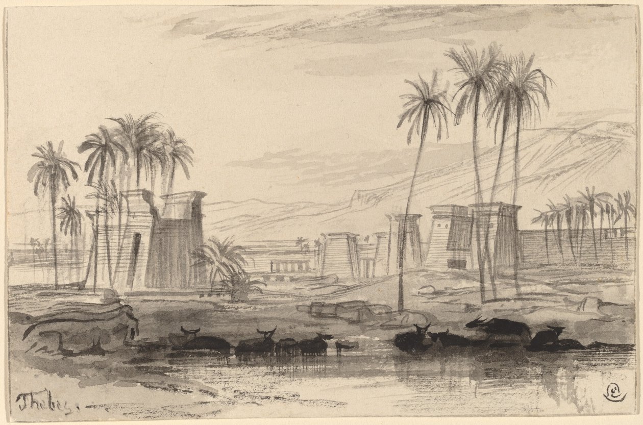 底比斯，18841885。 作者 爱德华·李尔