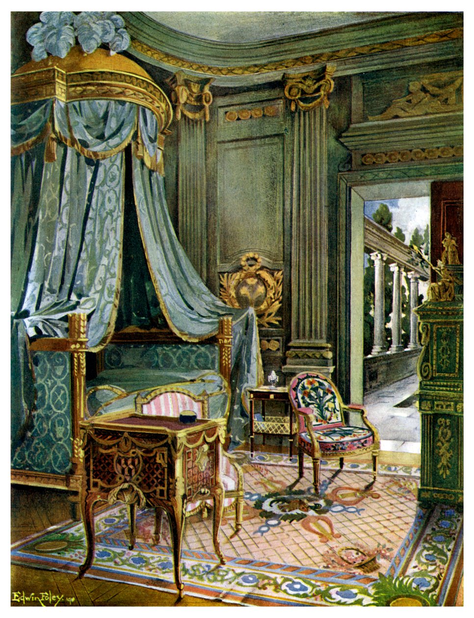 卧室，1911-1912年。 作者 埃德温·佛利