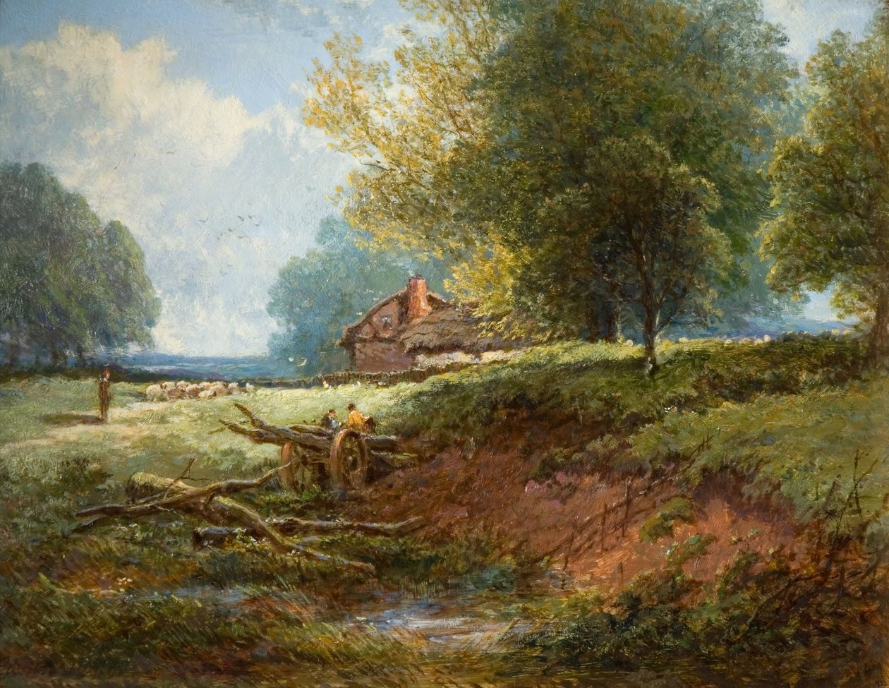 草地景象，1880年。 作者 埃德温·泰勒