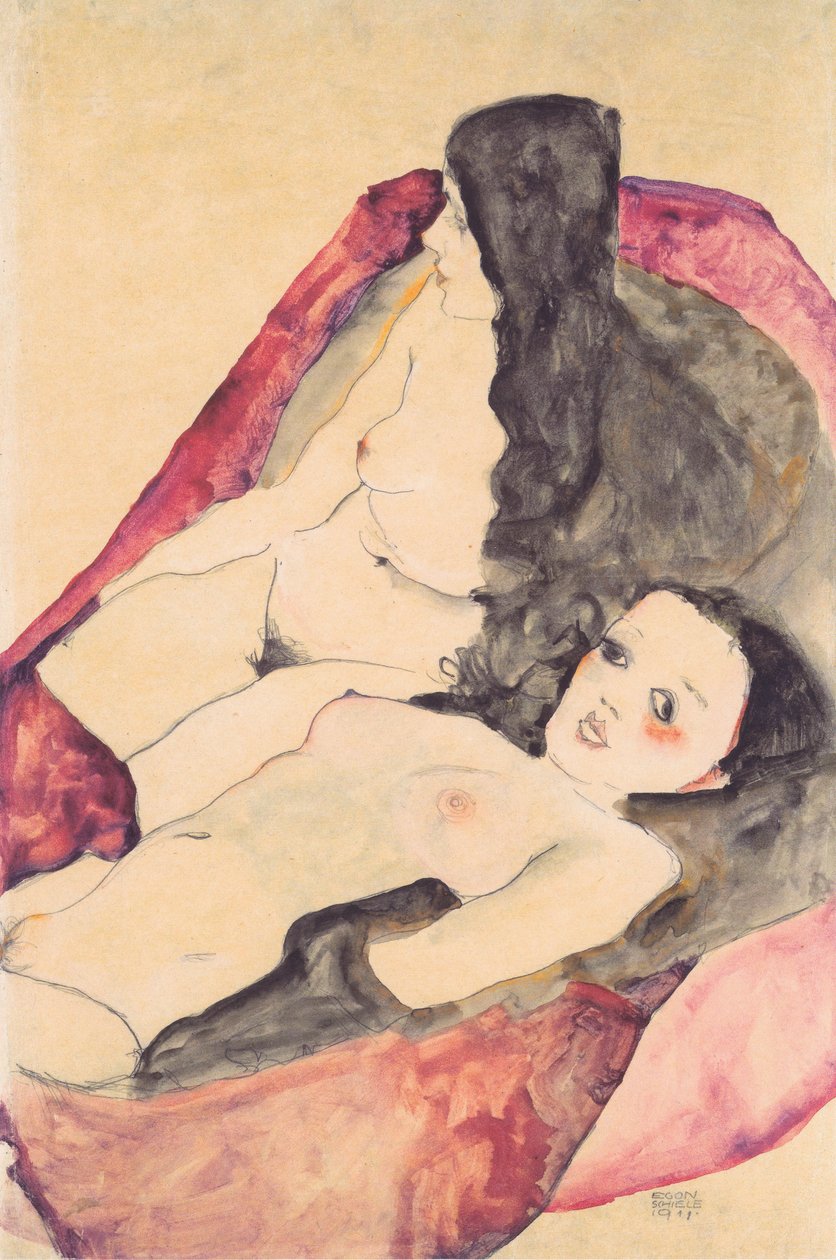 两个女孩档案 作者 埃贡·席勒（Egon Schiele）