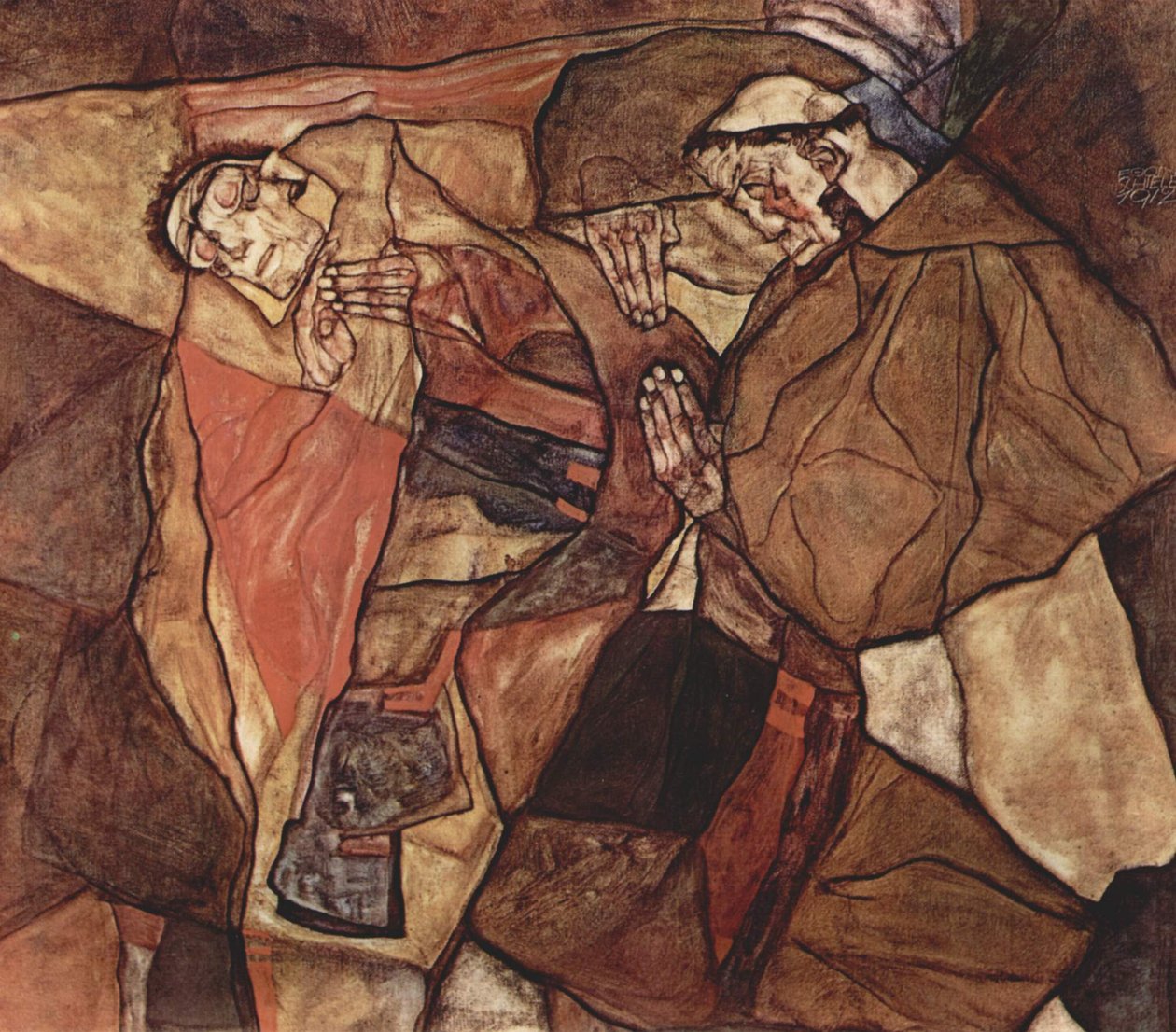 痛苦（死亡斗争） 作者 埃贡·席勒（Egon Schiele）
