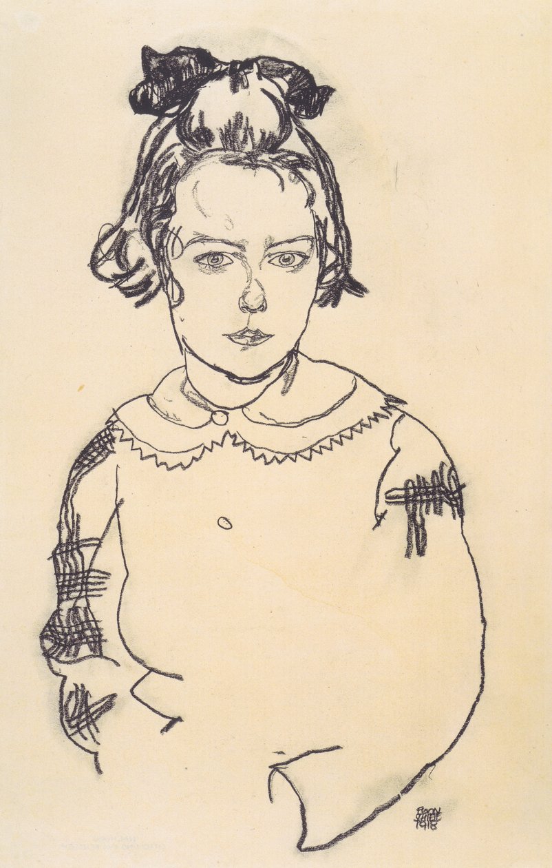 玛丽亚施泰纳的肖像 作者 埃贡·席勒（Egon Schiele）