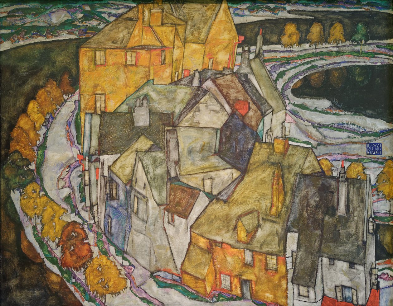 新月二号屋（岛镇） 作者 埃贡·席勒（Egon Schiele）