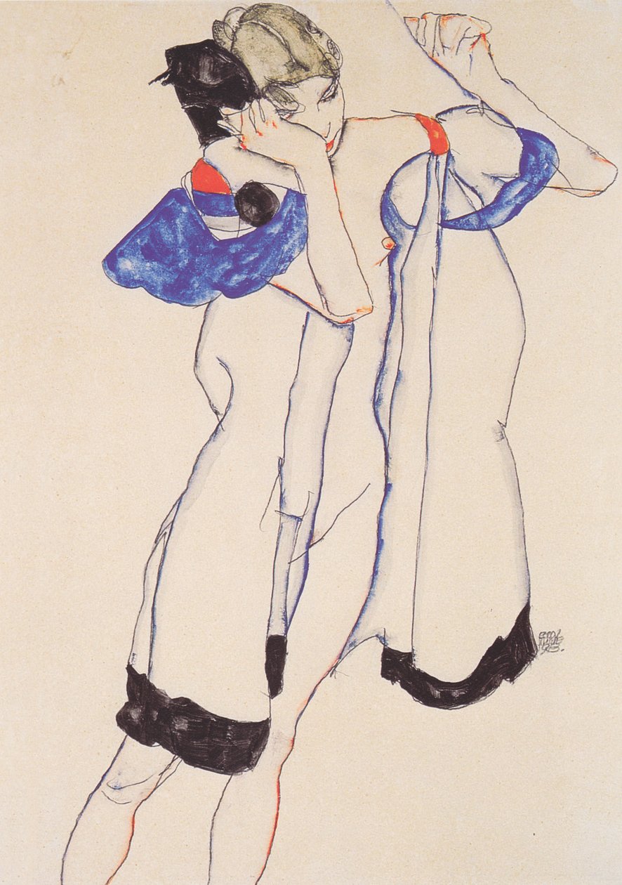 晨衣的女人 作者 埃贡·席勒（Egon Schiele）