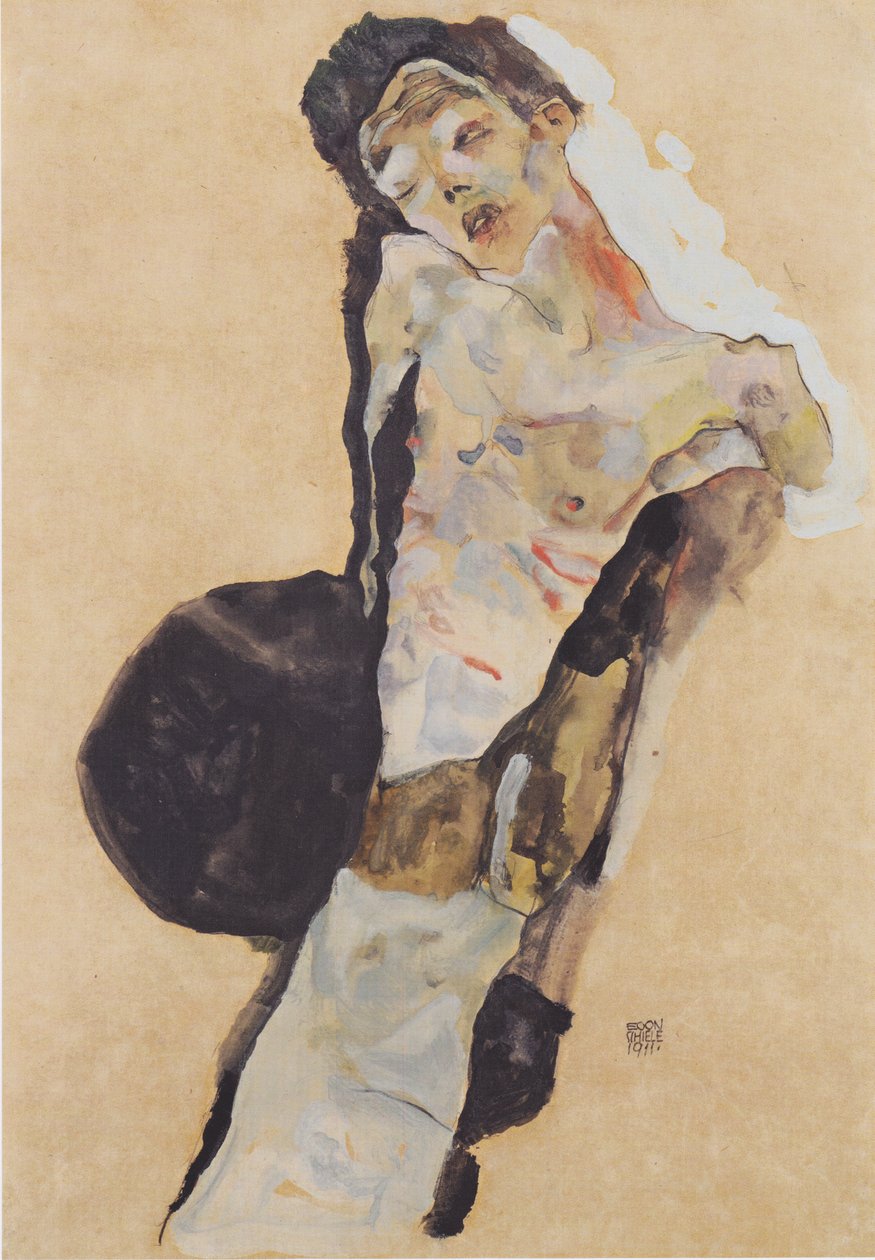 Halbakt（自我介绍） 作者 埃贡·席勒（Egon Schiele）