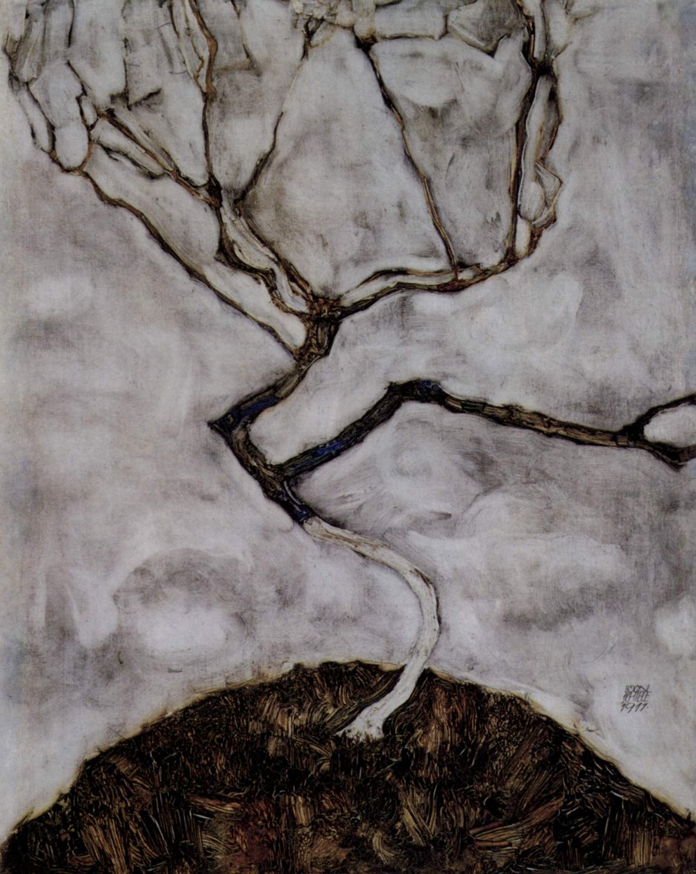 小树在深秋 作者 埃贡·席勒（Egon Schiele）