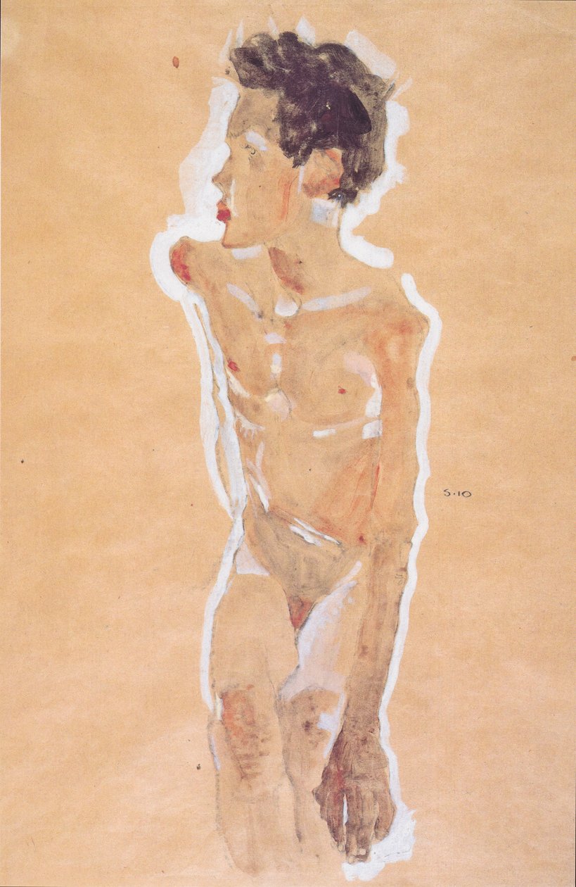 Knabenakt 作者 埃贡·席勒（Egon Schiele）