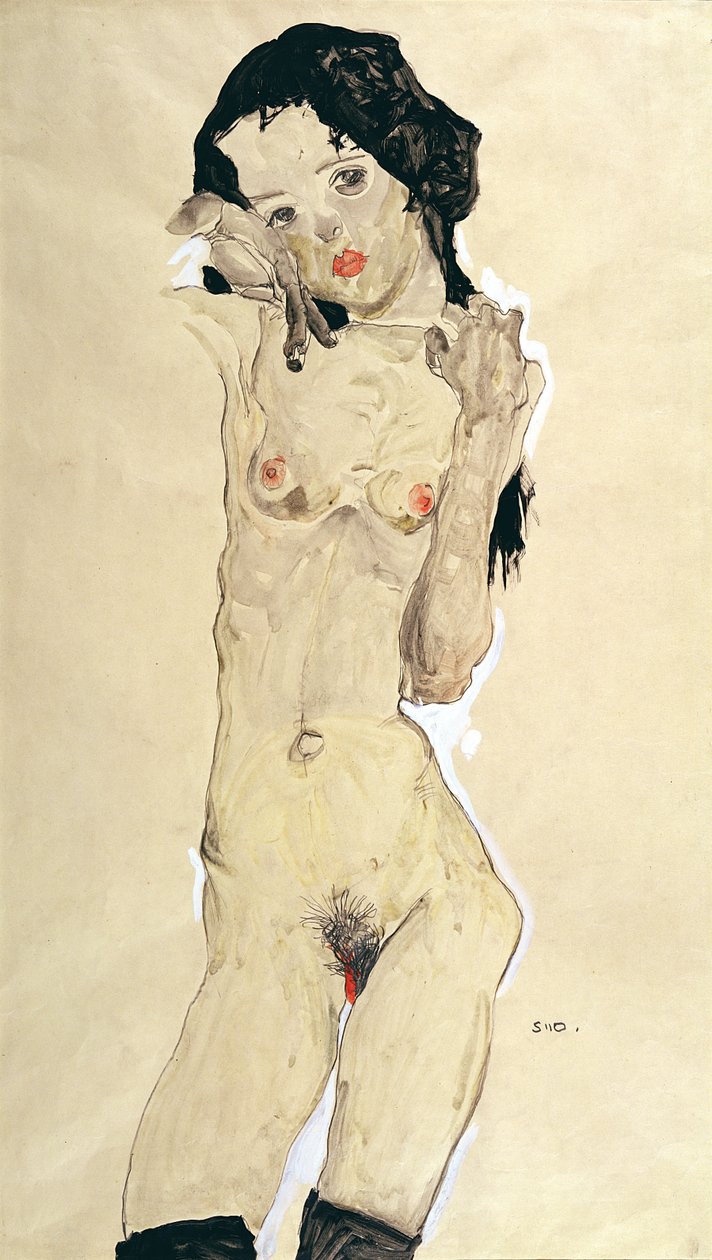 裸体 作者 埃贡·席勒（Egon Schiele）