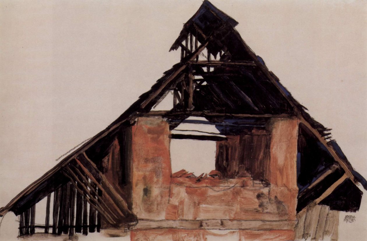 老山墙 作者 埃贡·席勒（Egon Schiele）