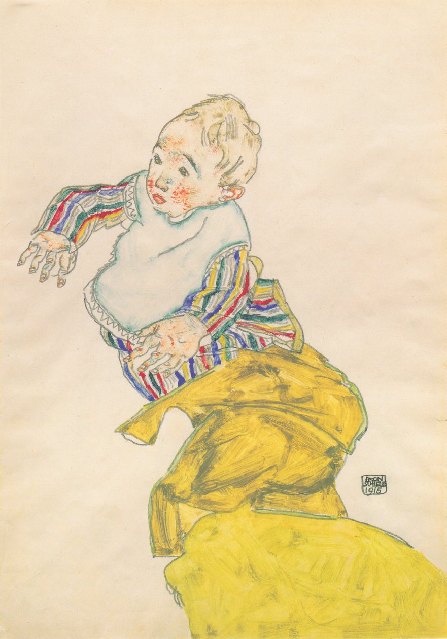 席勒的侄子安东佩斯卡 作者 埃贡·席勒（Egon Schiele）