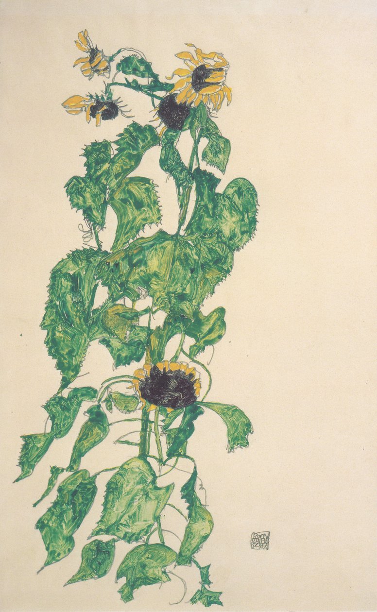 向日葵 作者 埃贡·席勒（Egon Schiele）