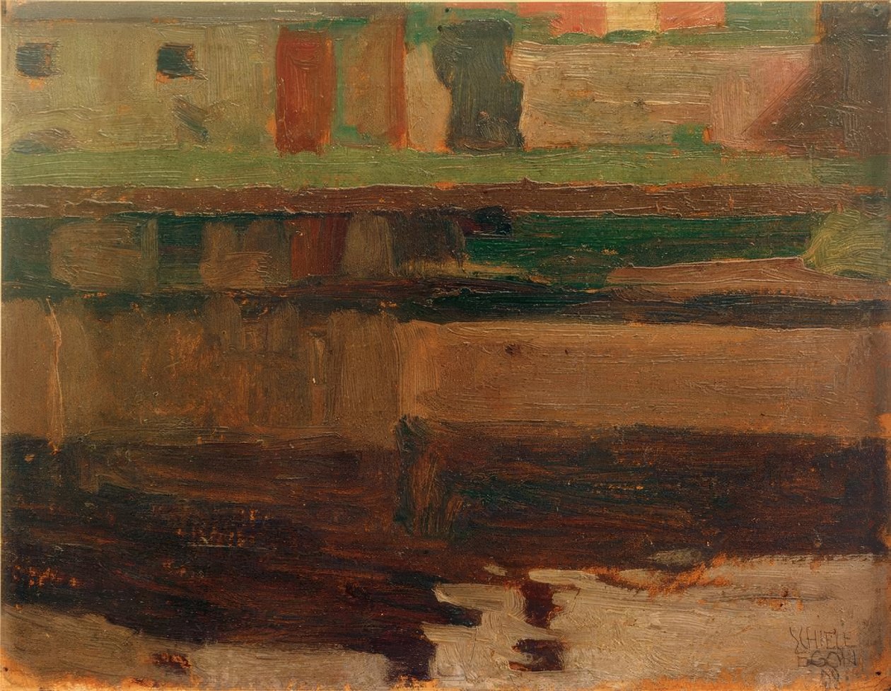 我在河上的房子 作者 埃贡·席勒（Egon Schiele）