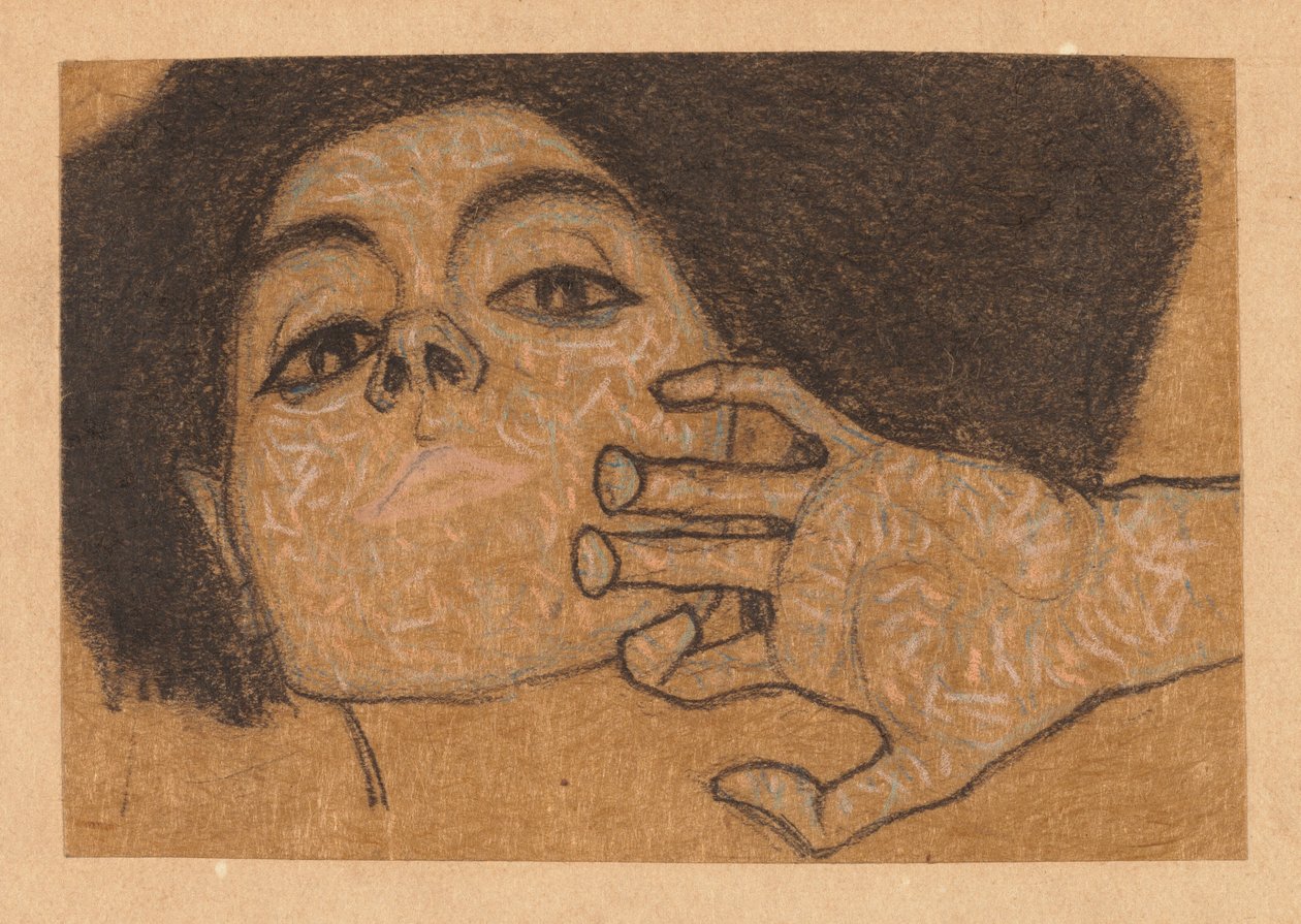 一个女人的头 作者 埃贡·席勒（Egon Schiele）