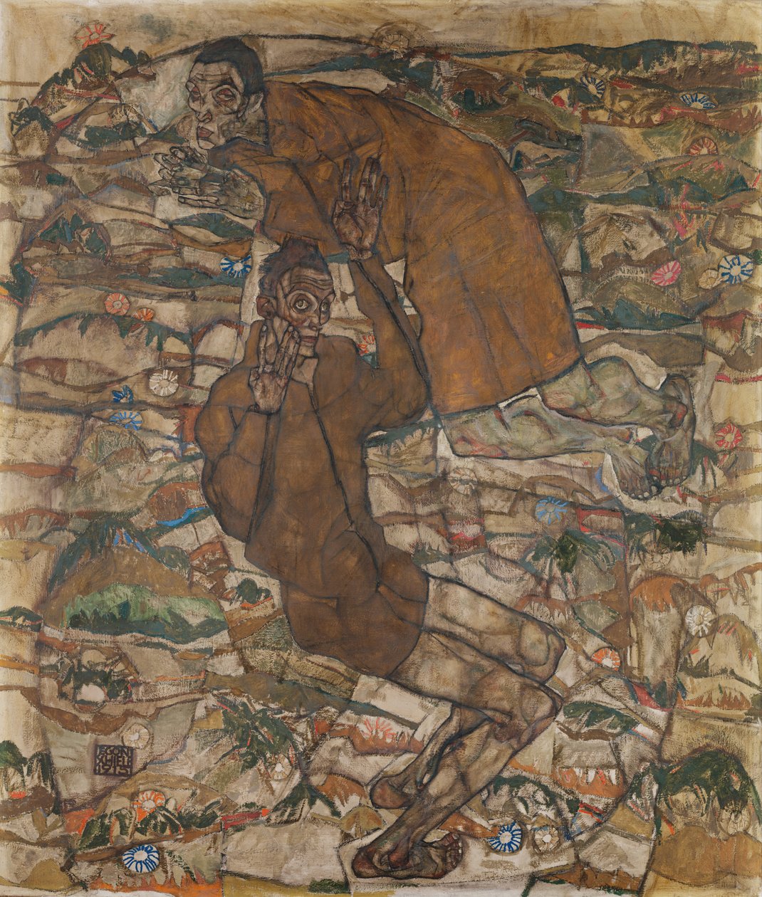 悬浮的盲人II，1915年 作者 埃贡·席勒（Egon Schiele）