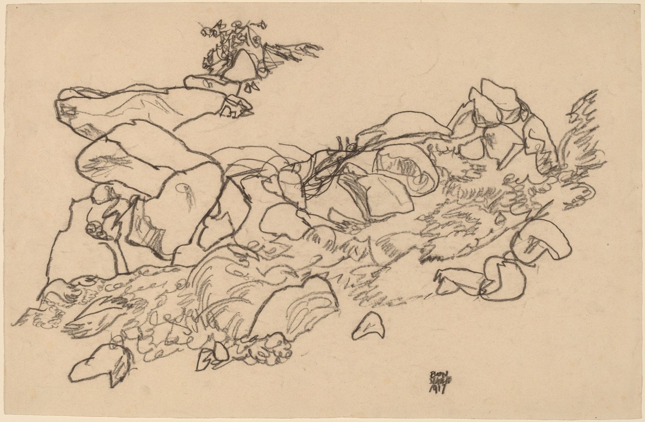 山流 作者 埃贡·席勒（Egon Schiele）