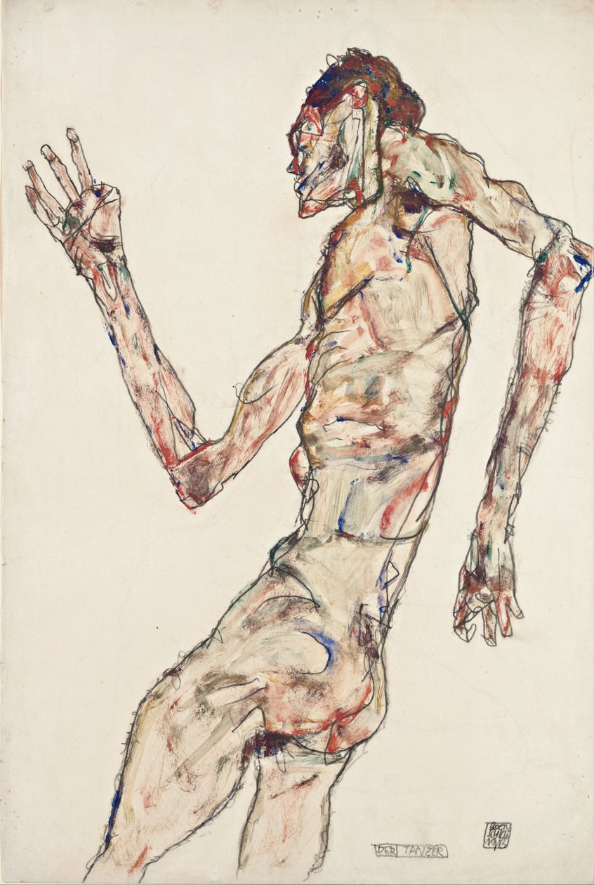 舞者，1913年 作者 埃贡·席勒（Egon Schiele）