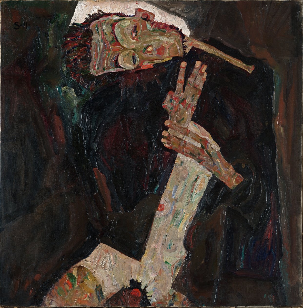 抒情诗人，1911年 作者 埃贡·席勒（Egon Schiele）