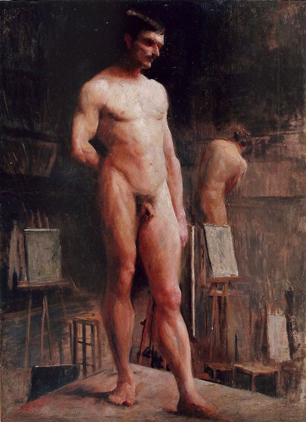 男性裸体 作者 伊丽莎·维斯康蒂（Eliseu Visconti）