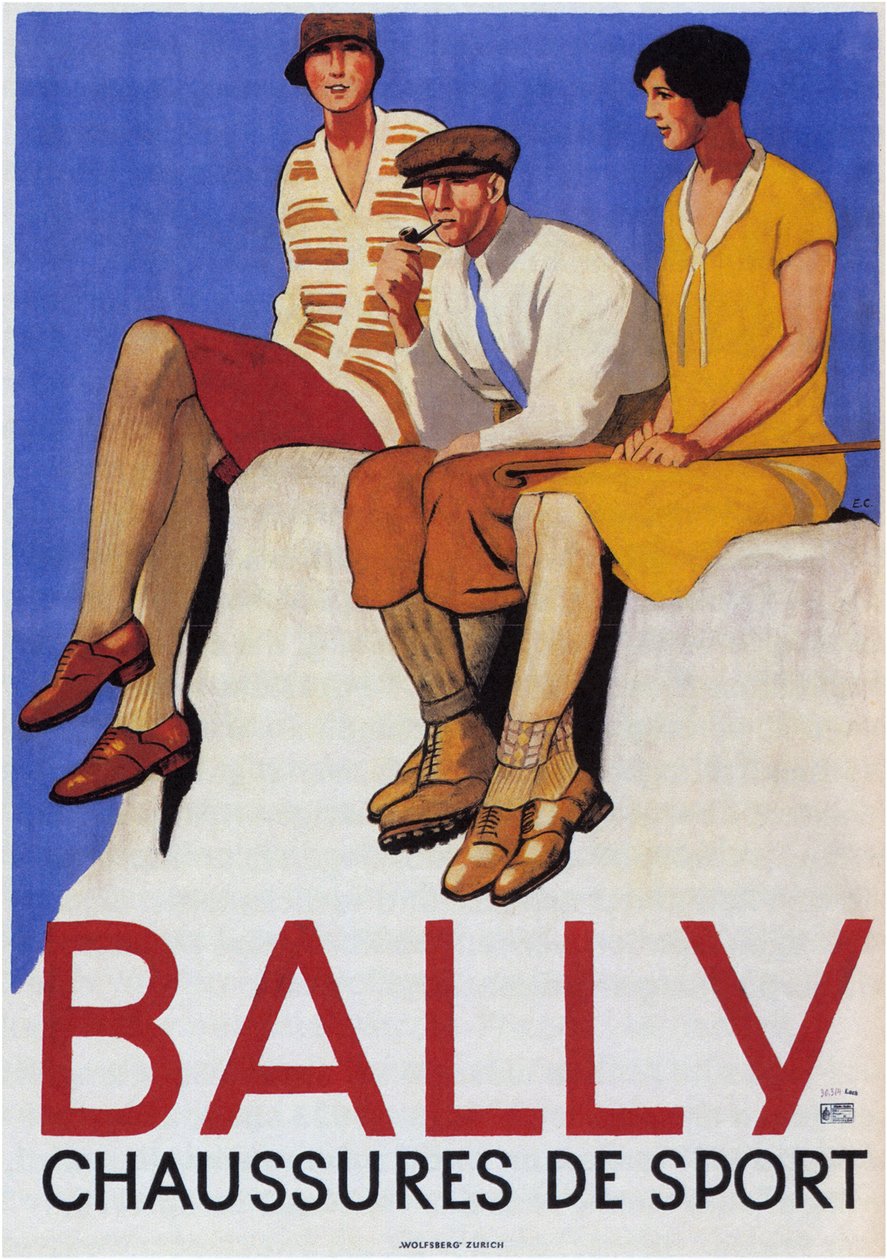 Bally运动鞋，1928年 作者 埃米尔·卡迪诺（Emil Cardinaux）